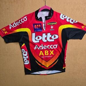 RARE CYCLING SHORT SLEEVE SHIRT JERSEY TRIKOT LOTTO ABX NALINI ORIGINAL SIZE L